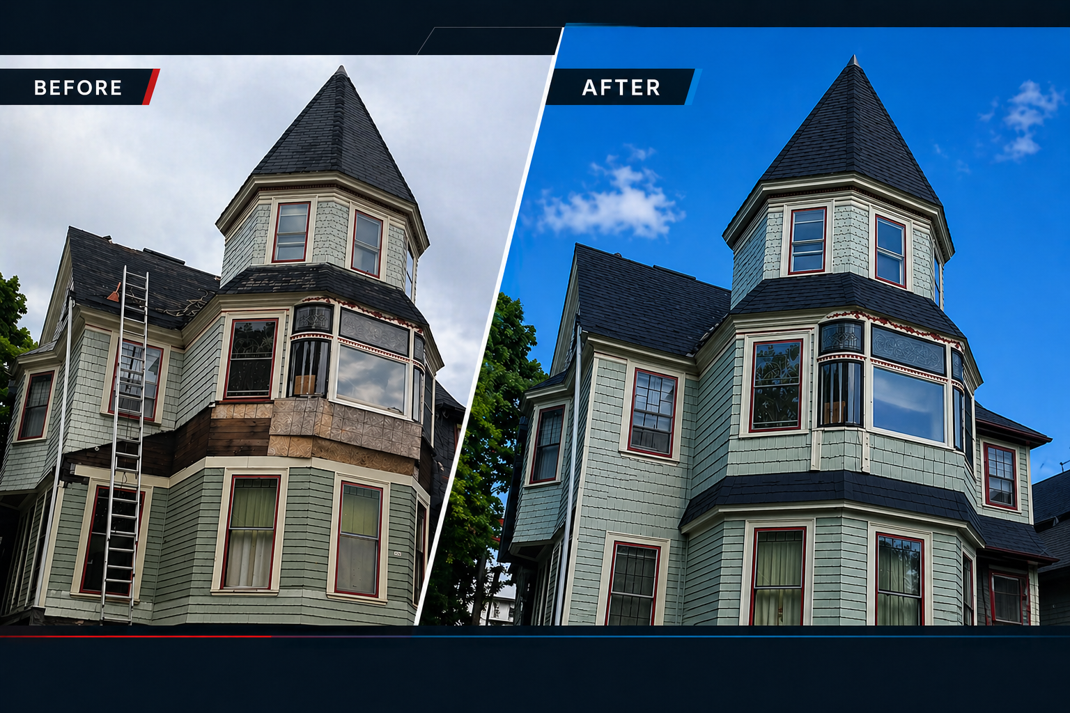 Completed roofing project by Future Roofing in South Shore Massachusetts